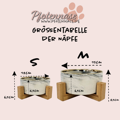 Napf | Futteroase für Hunde & Katzen | Hundenapf | Deluxe | Keramiknapf | Napf